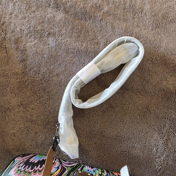 Dooney & Bourke Plumes Small Hobo NWT Rare Italian Coated Canvas - Picture 10 of 16